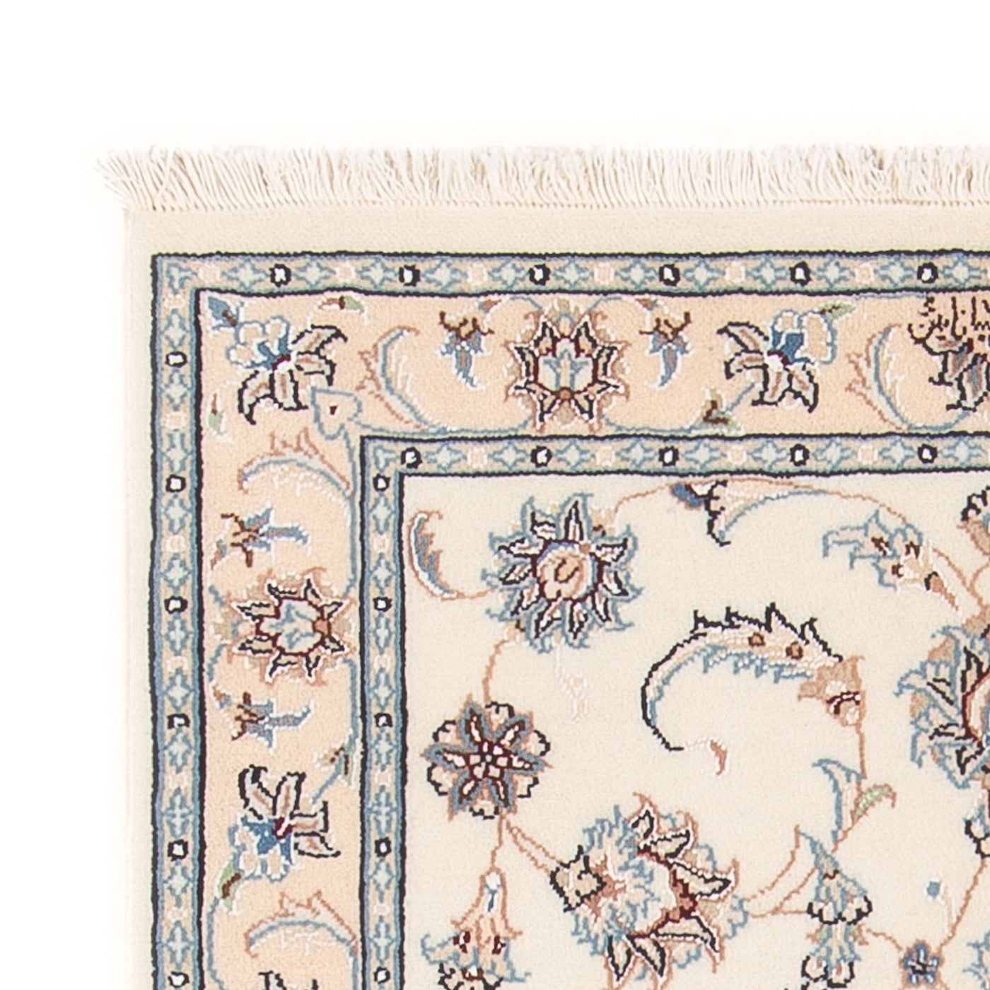 Persisk tæppe - Nain - Premium - 122 x 81 cm - creme