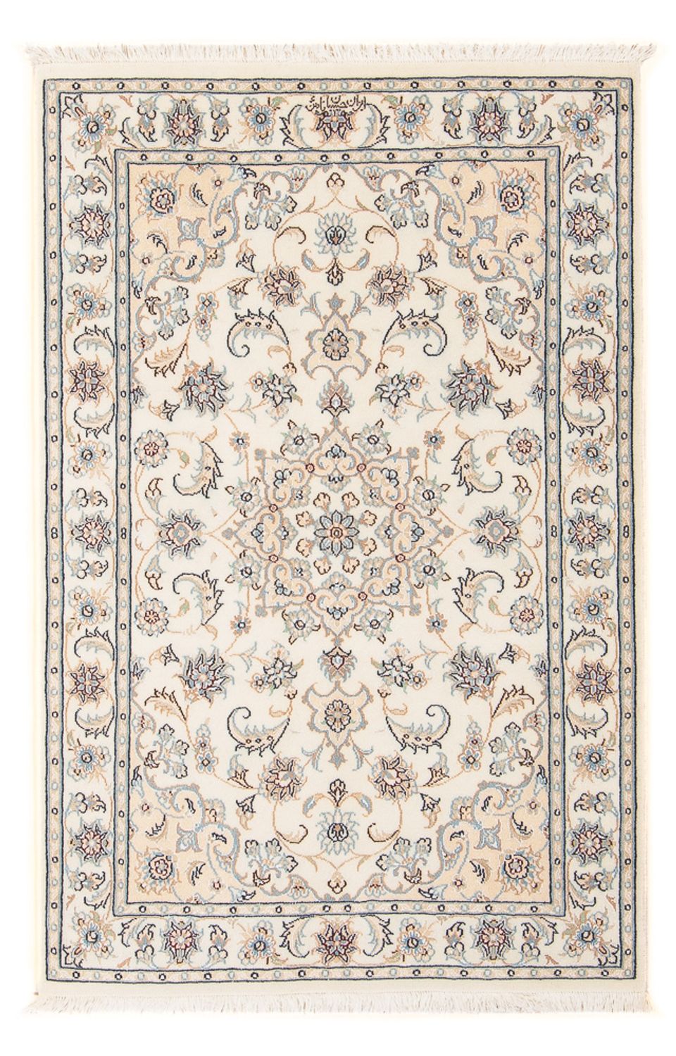 Persisk tæppe - Nain - Premium - 124 x 81 cm - creme