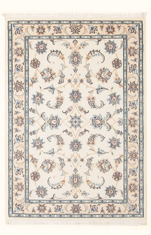Persisk tæppe - Nain - Premium - 132 x 81 cm - creme