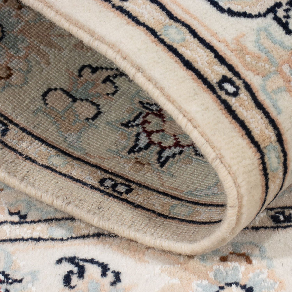 Persisk tæppe - Nain - Premium - 120 x 81 cm - mørkeblå