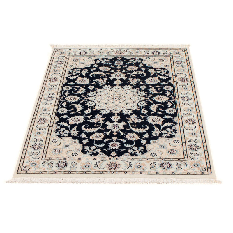 Persisk tæppe - Nain - Premium - 120 x 81 cm - mørkeblå