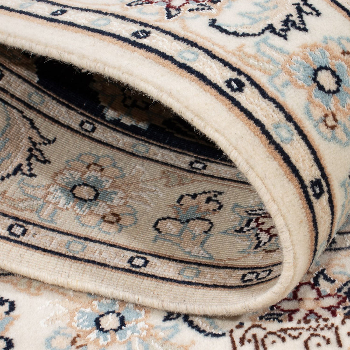 Persisk tæppe - Nain - Premium - 120 x 80 cm - mørkeblå