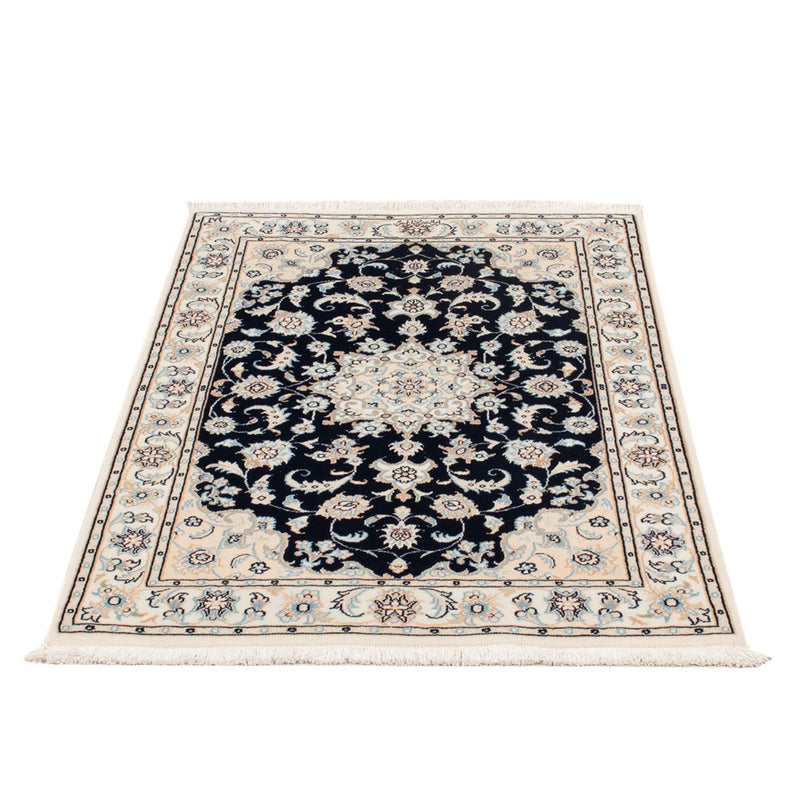 Persisk tæppe - Nain - Premium - 120 x 80 cm - mørkeblå
