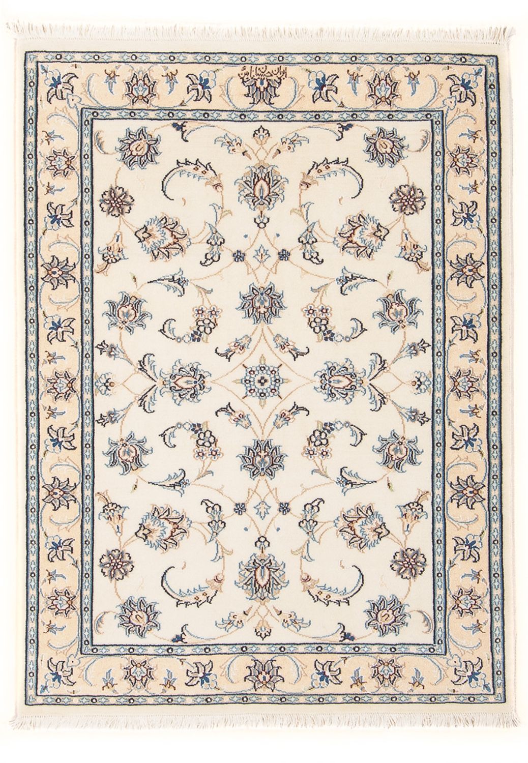 Persisk tæppe - Nain - Premium - 120 x 81 cm - creme