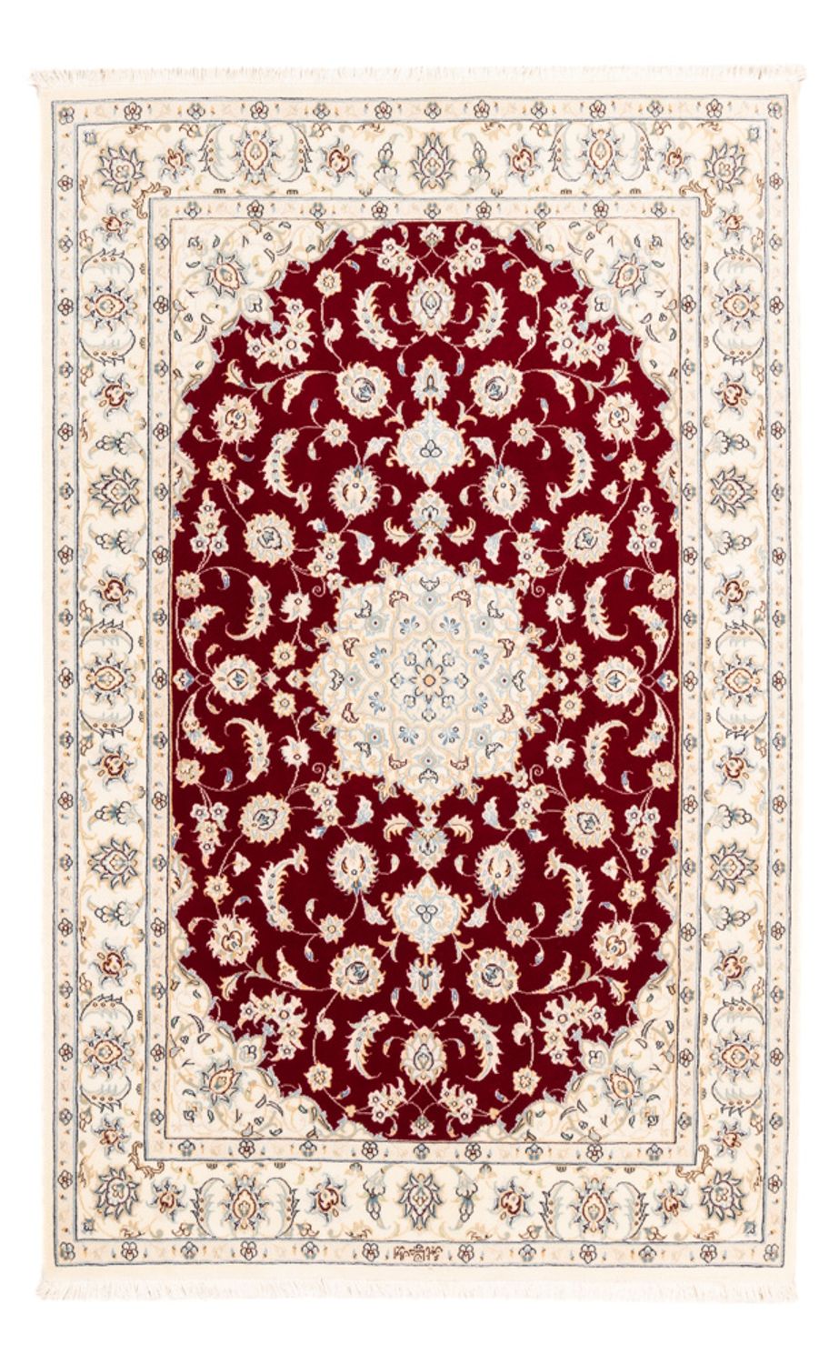 Persisk tæppe - Nain - Premium - 180 x 118 cm - rød