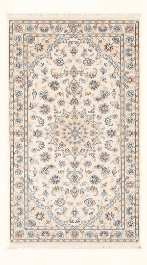 Persisk tæppe - Nain - Premium - 140 x 76 cm - creme