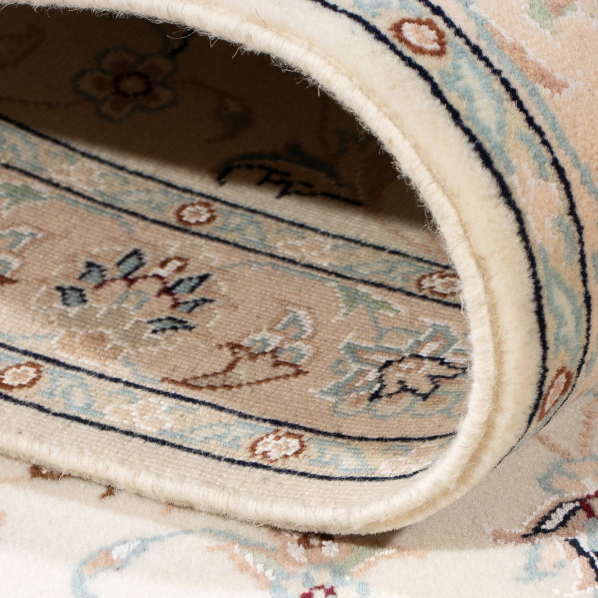 Persisk tæppe - Nain - Premium - 140 x 75 cm - creme