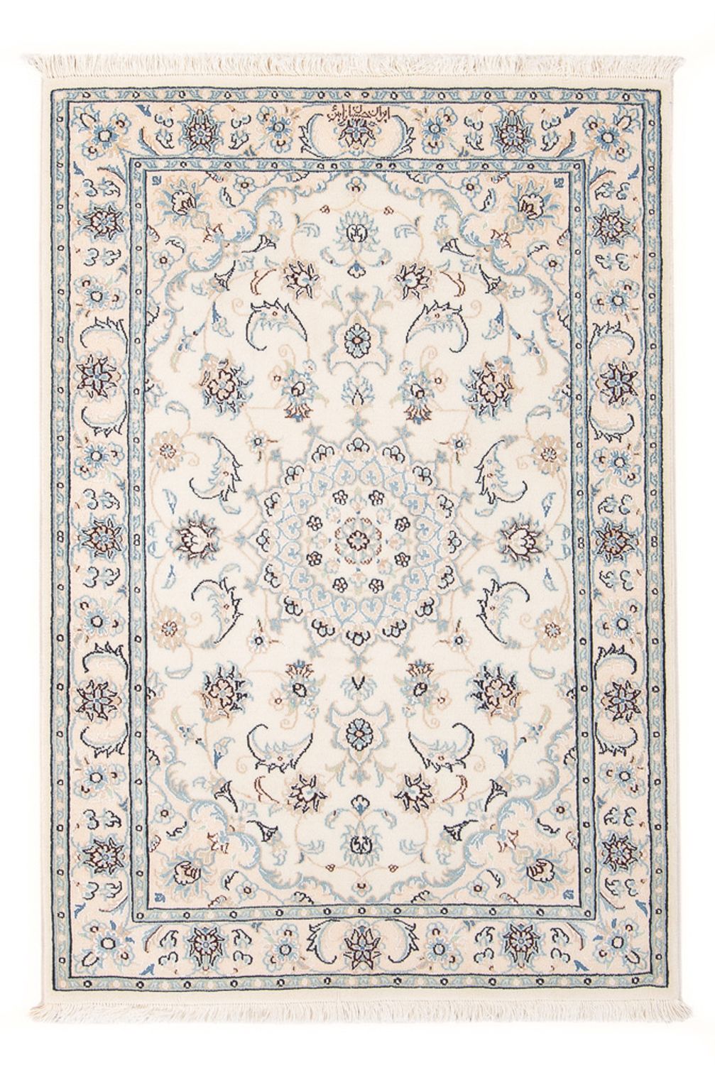 Persisk tæppe - Nain - Premium - 122 x 80 cm - creme