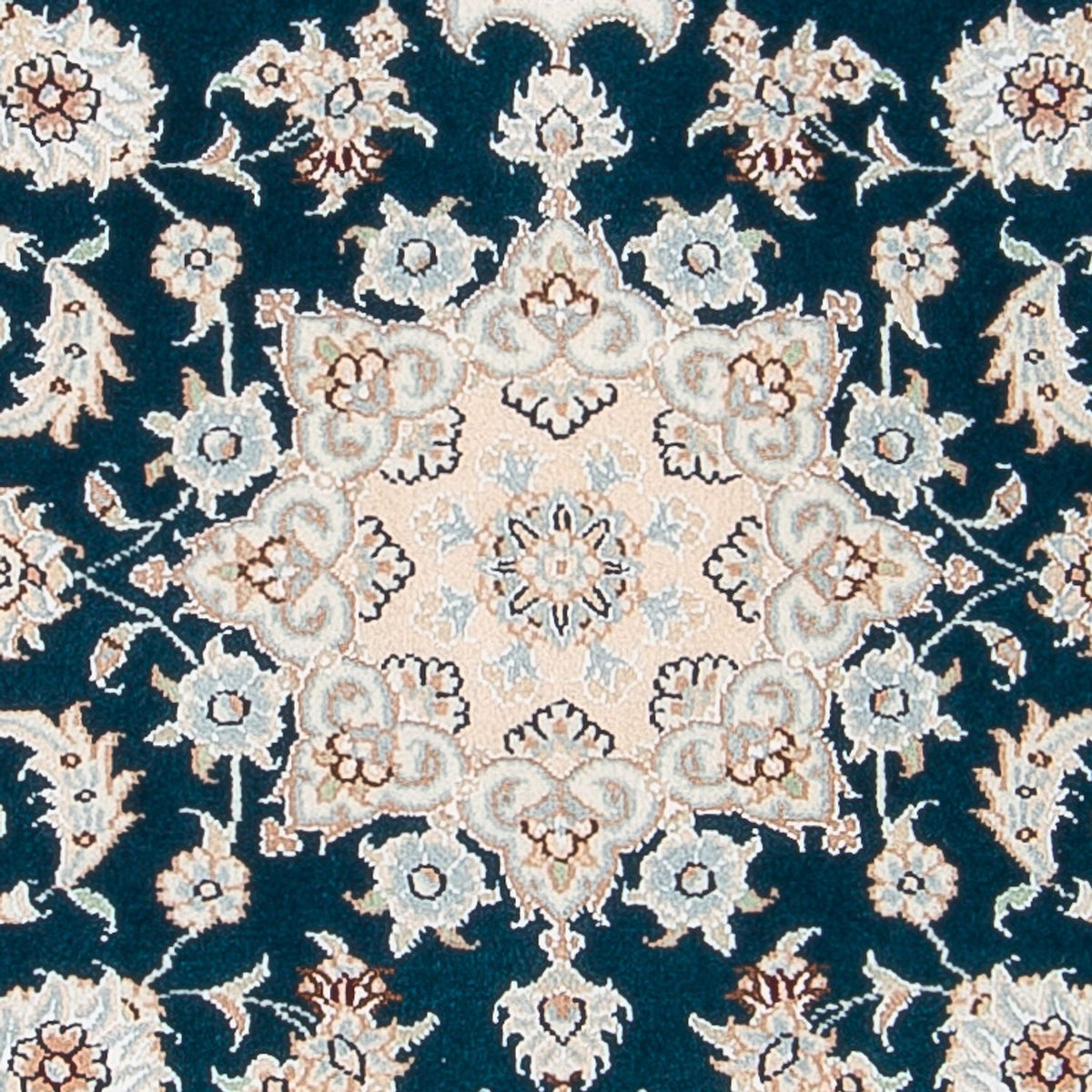 Persisk tæppe - Nain - Premium - 117 x 80 cm - mørkegrøn