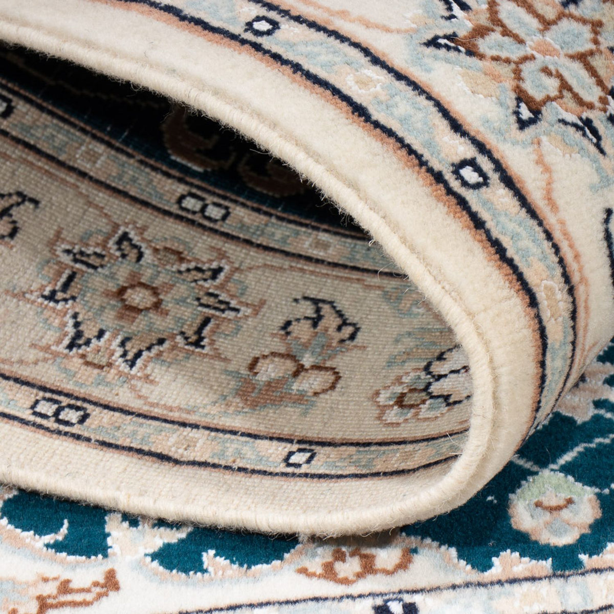 Persisk tæppe - Nain - Premium - 117 x 80 cm - mørkegrøn