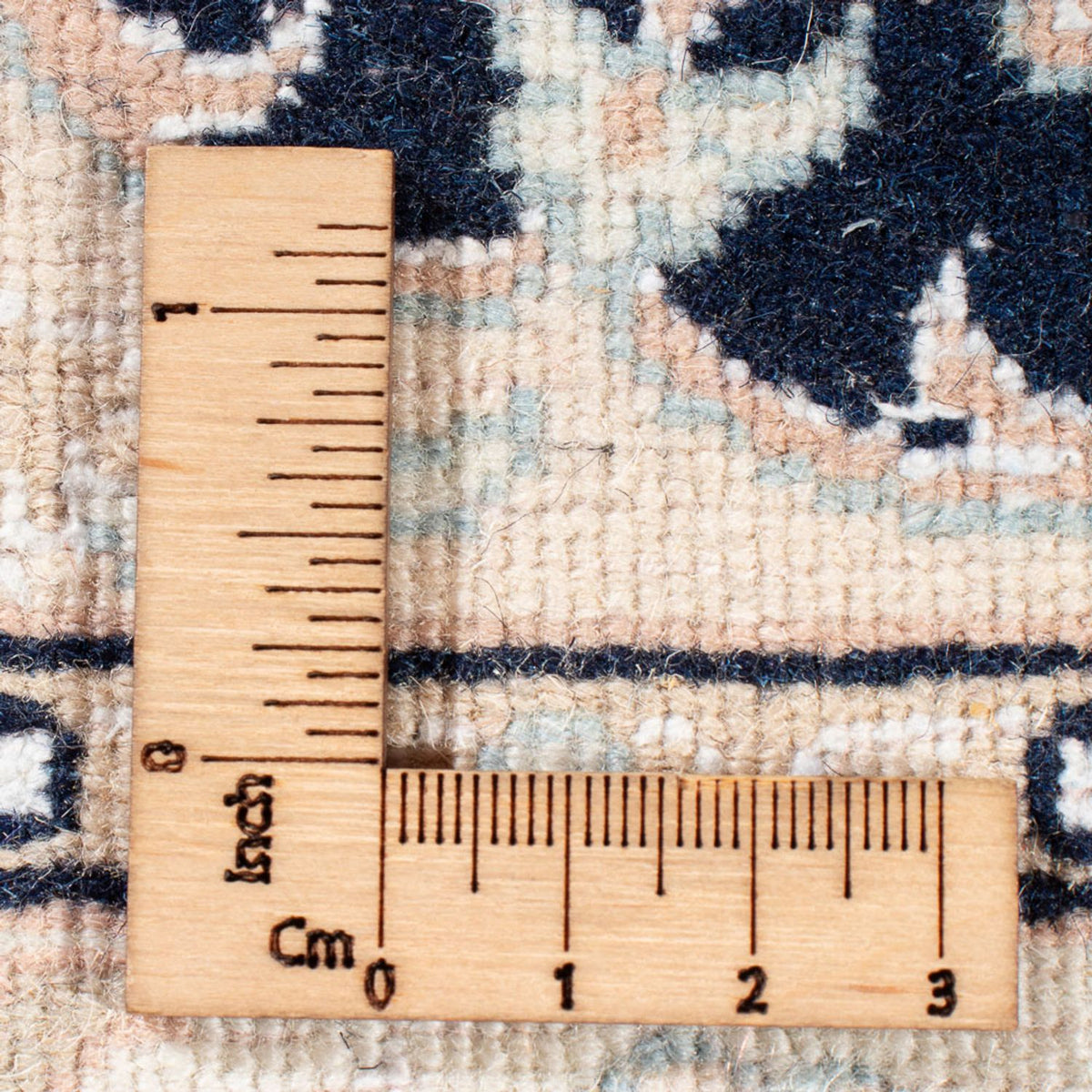 Persisk tæppe - Nain - Premium - 118 x 80 cm - mørkeblå