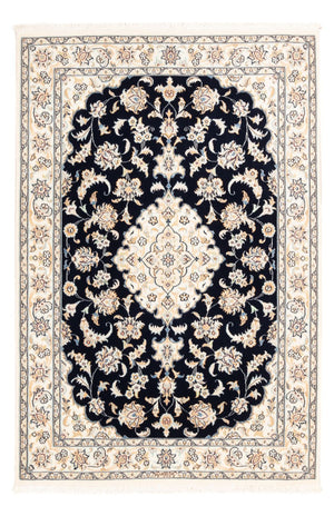 Persisk tæppe - Nain - Premium - 158 x 109 cm - mørkeblå