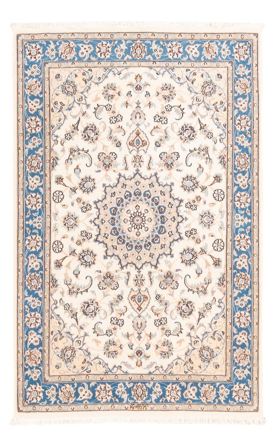 Persisk tæppe - Nain - Premium - 155 x 104 cm - creme