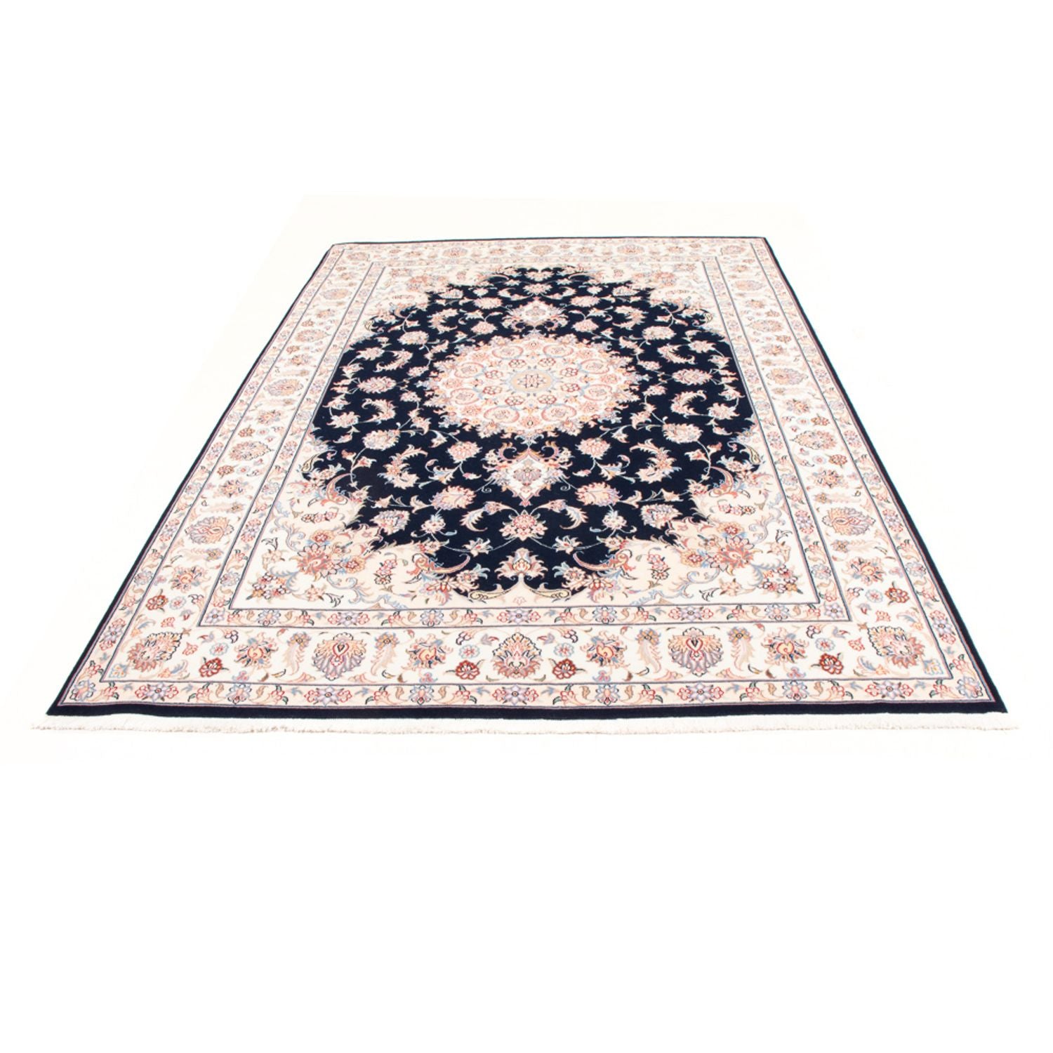 Persisk tæppe - Tabriz - Royal - 245 x 167 cm - mørkeblå