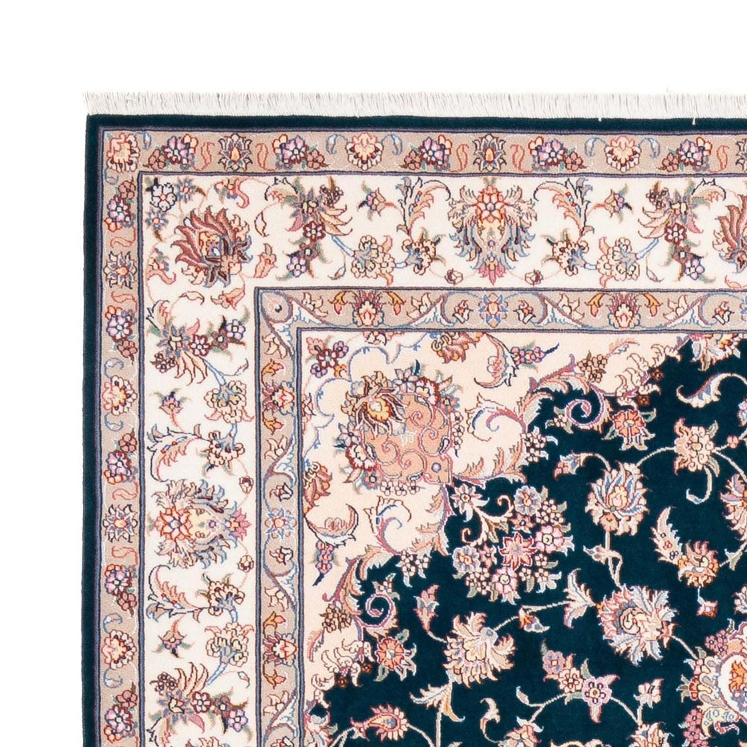 Persisk tæppe - Tabriz - Royal - 235 x 168 cm - mørkegrøn
