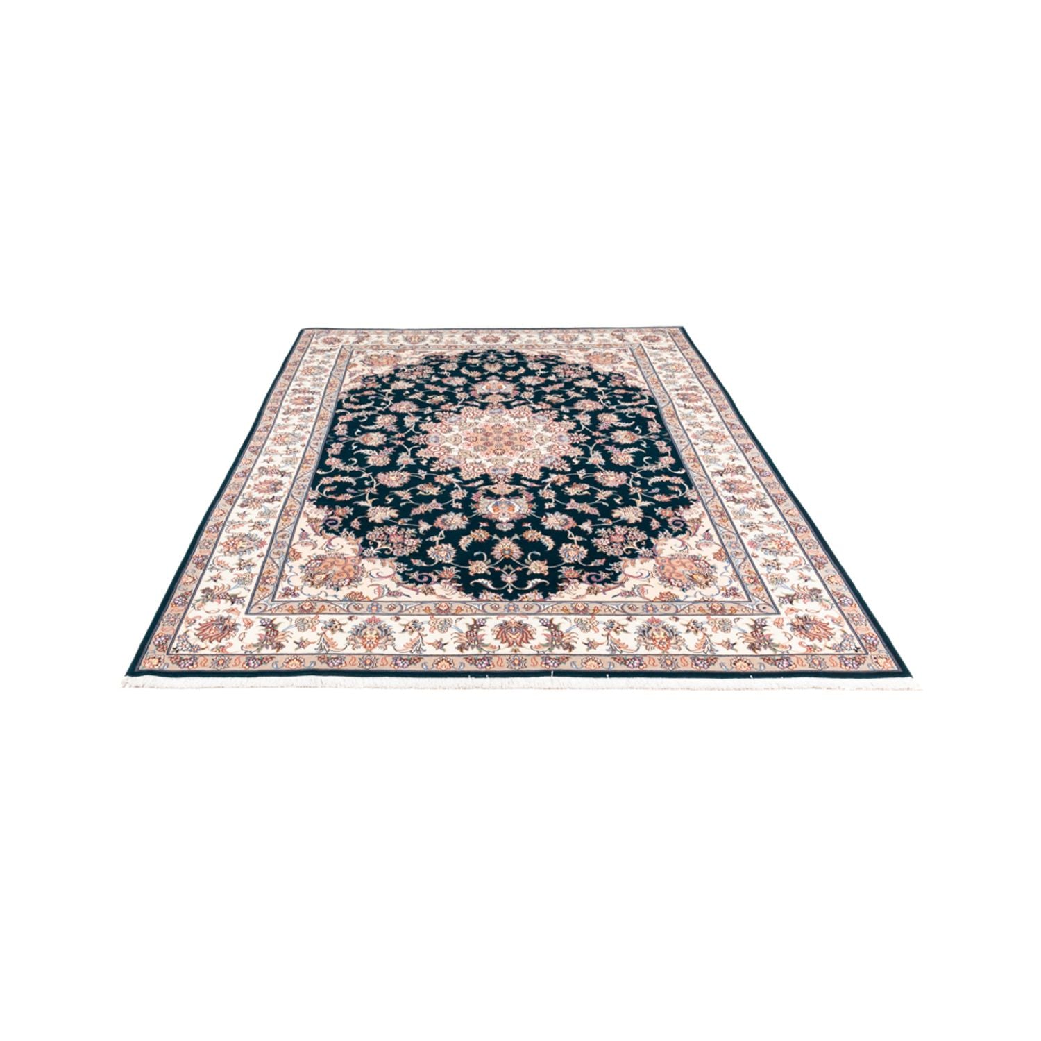 Persisk tæppe - Tabriz - Royal - 235 x 168 cm - mørkegrøn