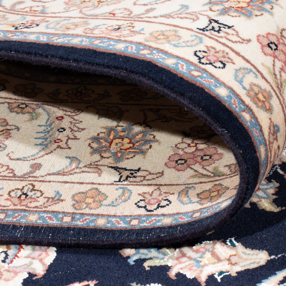 Persisk tæppe - Tabriz - Royal - 196 x 150 cm - mørkeblå