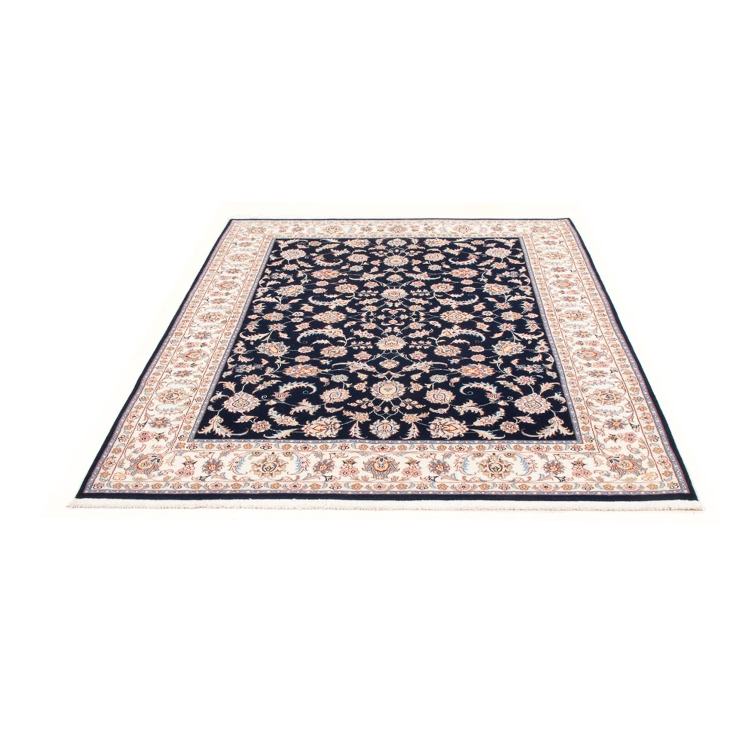 Persisk tæppe - Tabriz - Royal - 196 x 150 cm - mørkeblå