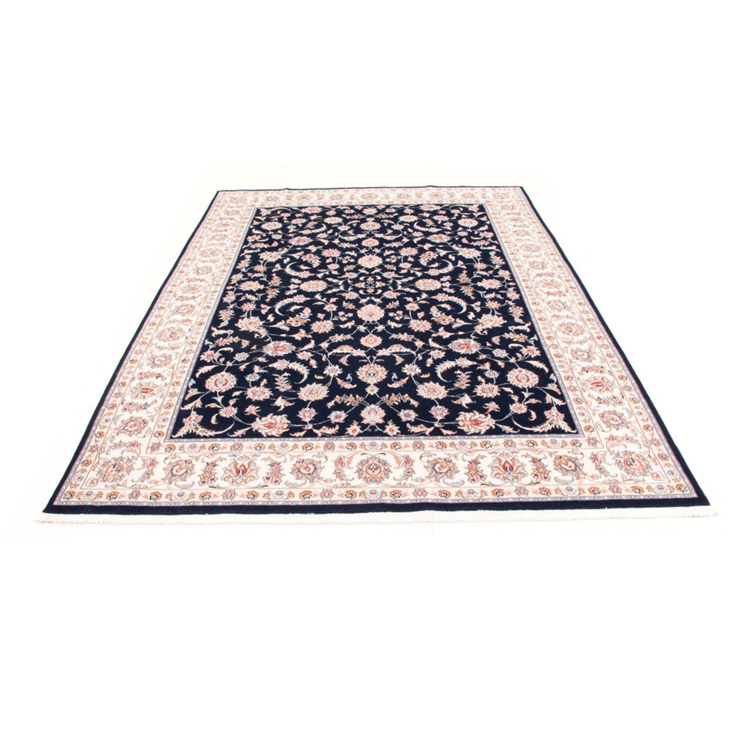 Persisk tæppe - Tabriz - Royal - 243 x 172 cm - mørkeblå