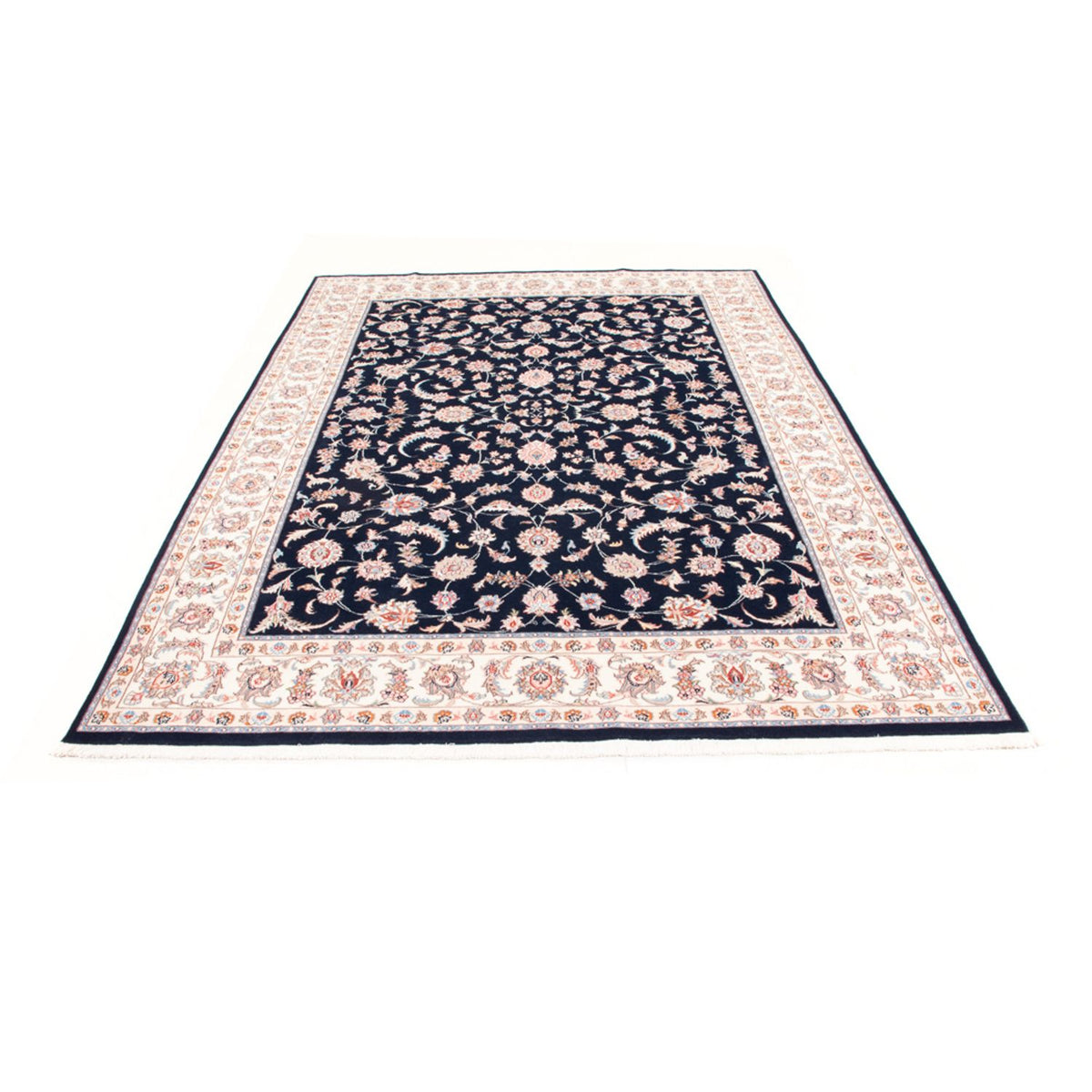 Persisk tæppe - Tabriz - Royal - 243 x 172 cm - mørkeblå