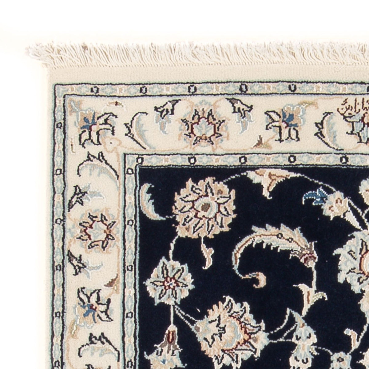 Persisk tæppe - Nain - Premium - 116 x 80 cm - mørkeblå