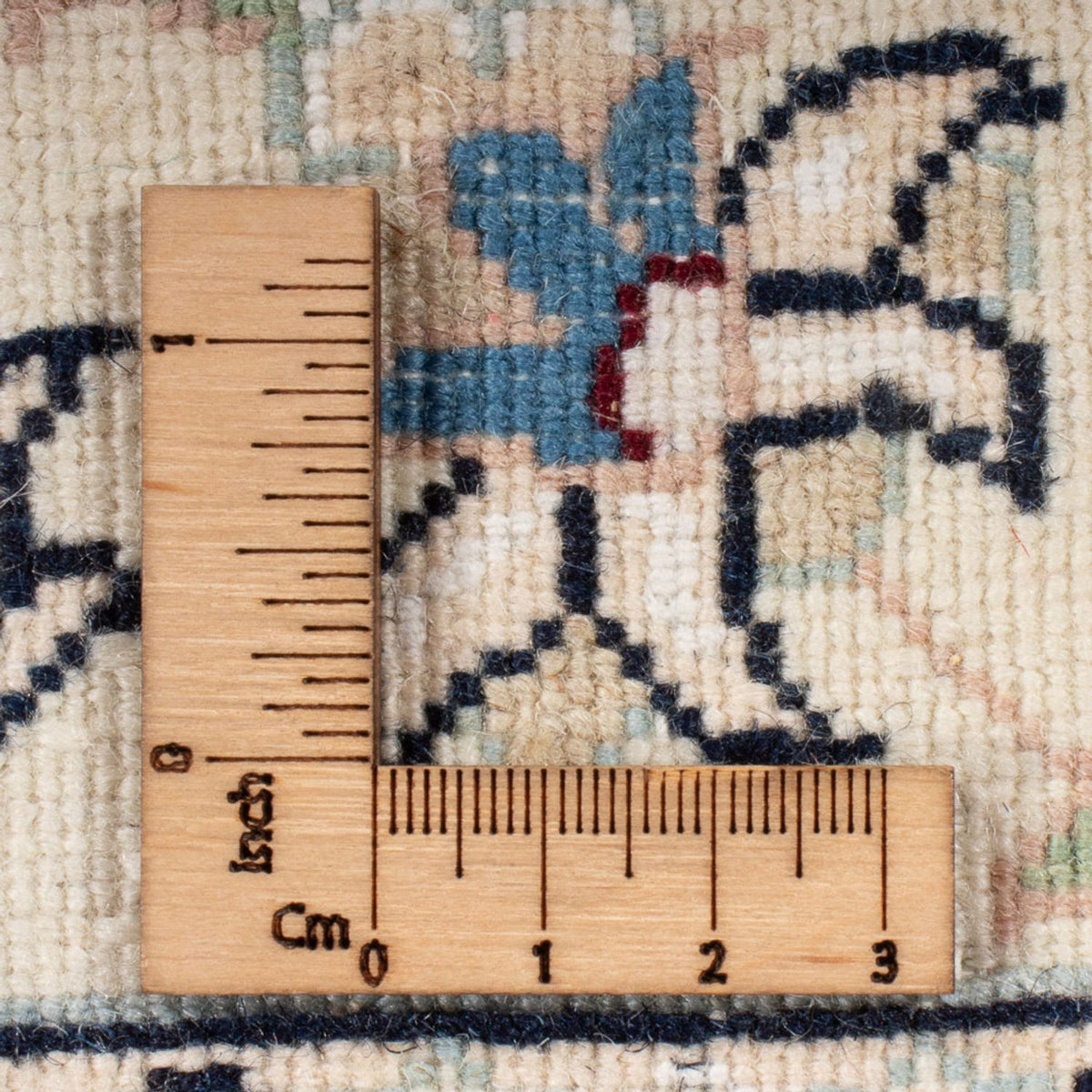 Persisk tæppe - Nain - Premium - 116 x 80 cm - mørkeblå