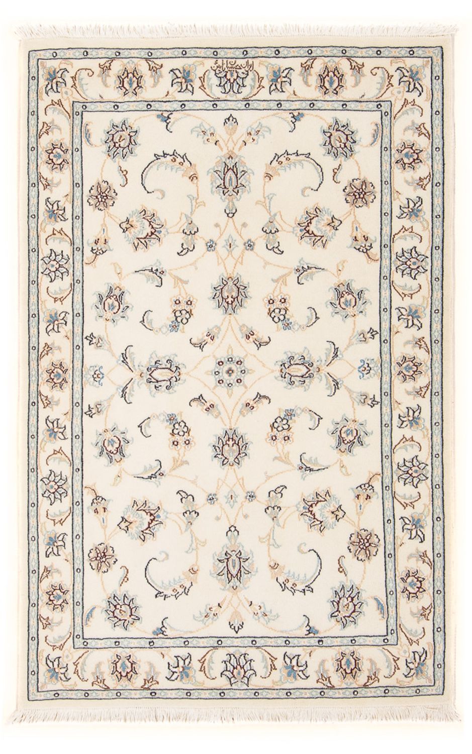 Persisk tæppe - Nain - Premium - 122 x 80 cm - creme