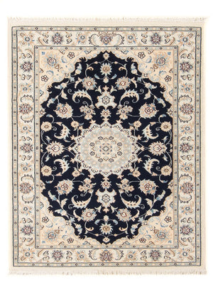Persisk tæppe - Nain - Premium - 120 x 80 cm - mørkeblå