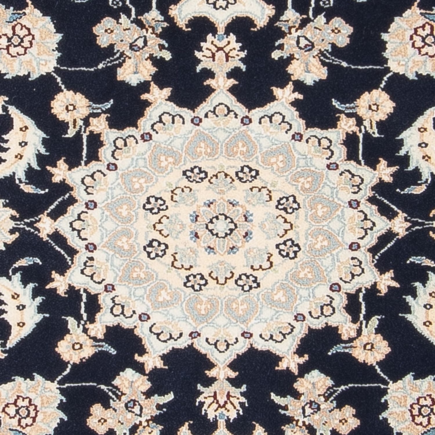Persisk tæppe - Nain - Premium - 120 x 80 cm - mørkeblå