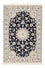 Persisk tæppe - Nain - Premium - 120 x 80 cm - mørkeblå