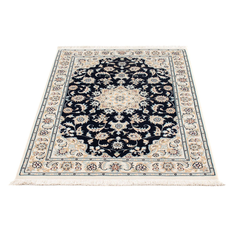 Persisk tæppe - Nain - Premium - 120 x 80 cm - mørkeblå