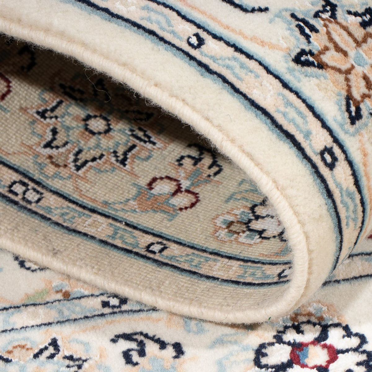 Persisk tæppe - Nain - Premium - 117 x 78 cm - mørkeblå