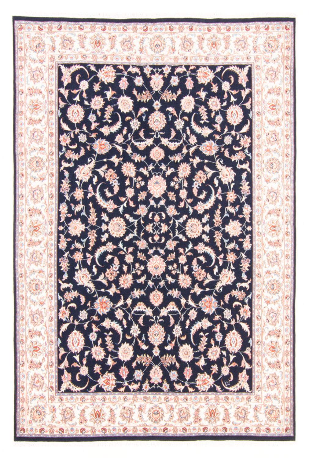 Persisk tæppe - Tabriz - Royal - 237 x 167 cm - mørkeblå