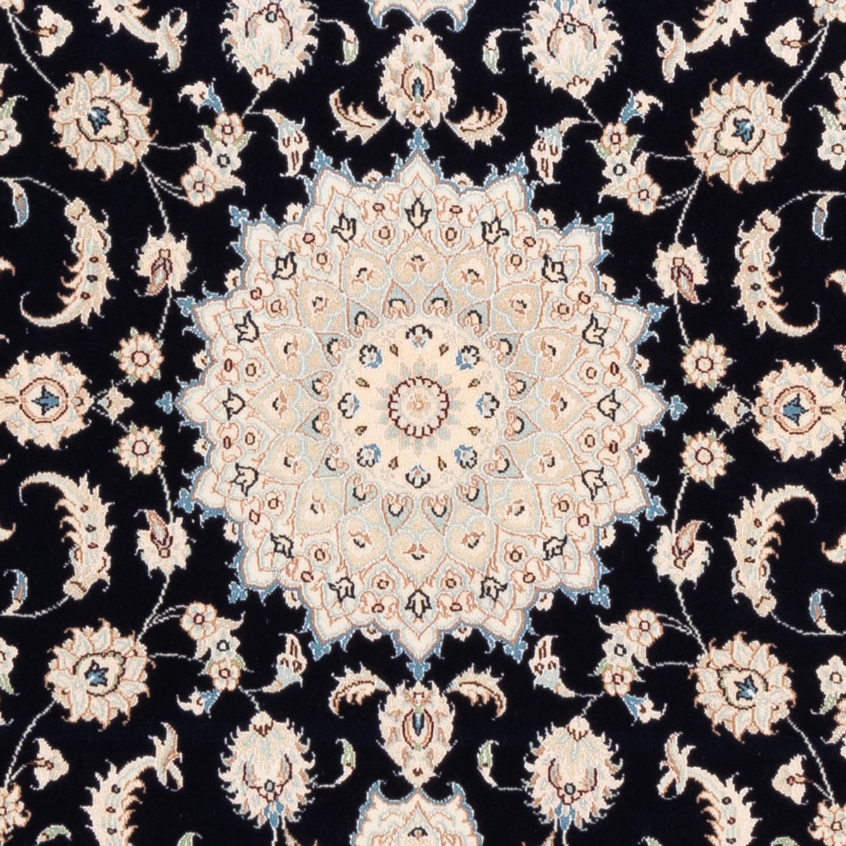 Persisk tæppe - Nain - Premium - 175 x 117 cm - mørkeblå