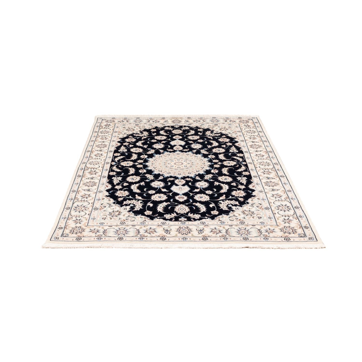 Persisk tæppe - Nain - Premium - 175 x 117 cm - mørkeblå