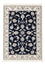 Persisk tæppe - Nain - Premium - 124 x 82 cm - mørkeblå