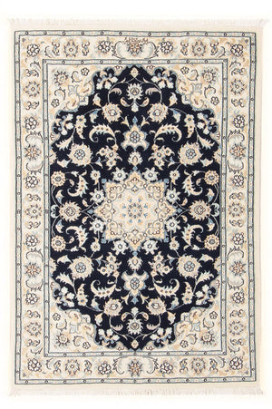 Persisk tæppe - Nain - Premium - 118 x 80 cm - mørkeblå