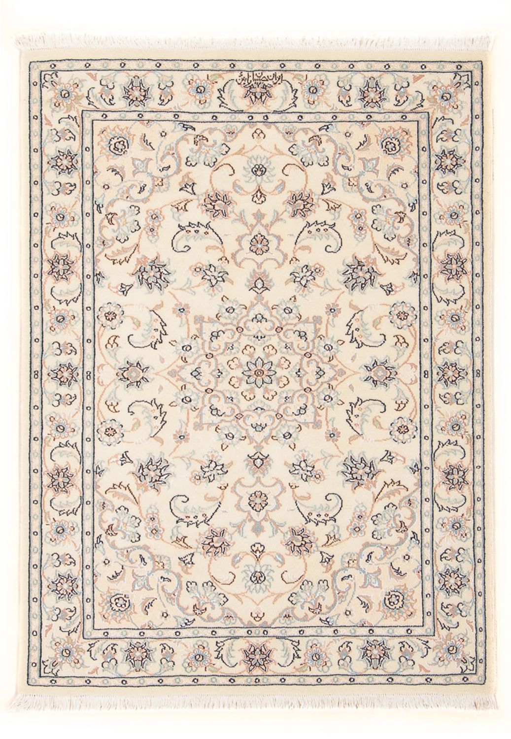 Persisk tæppe - Nain - Premium - 118 x 81 cm - creme