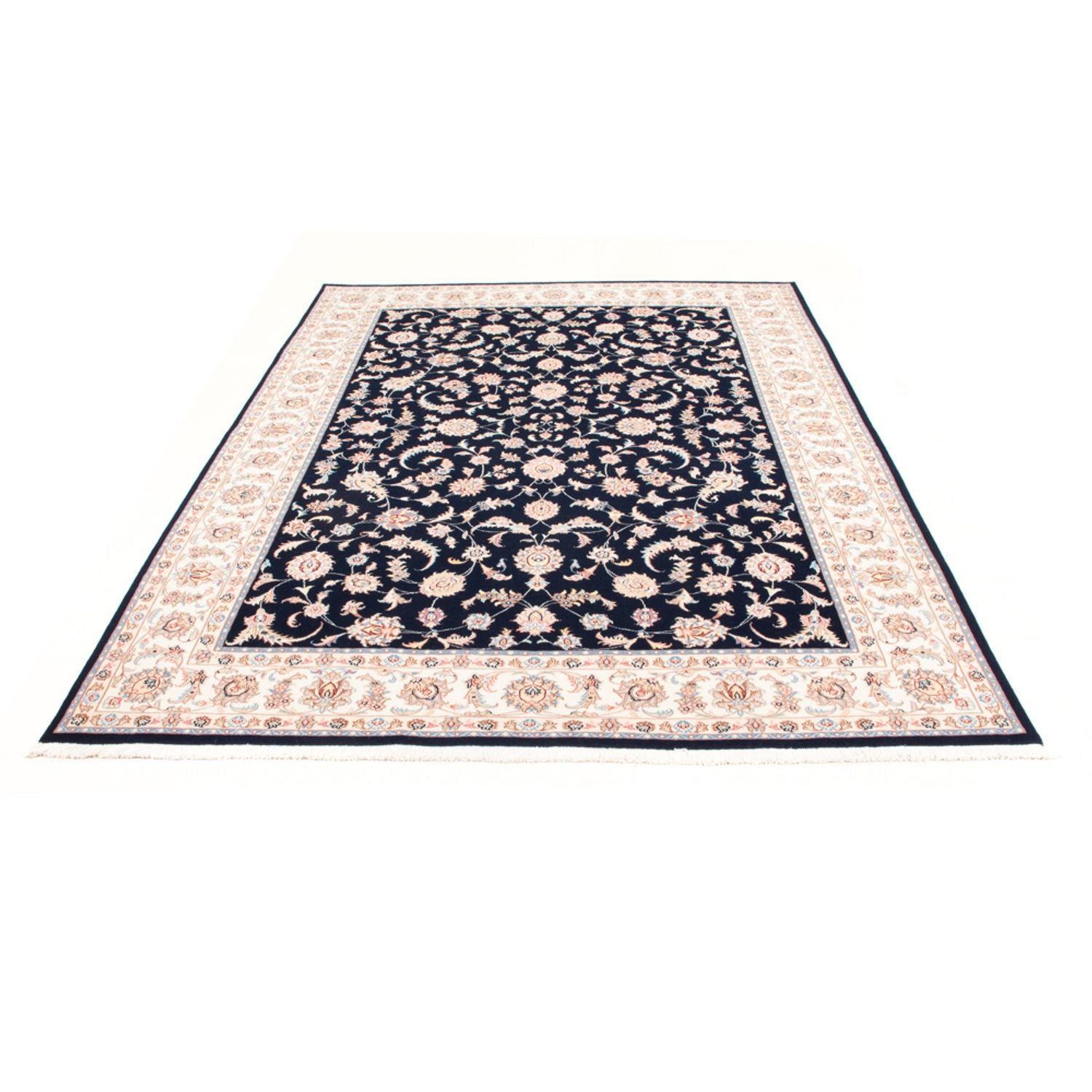 Persisk tæppe - Tabriz - Royal - 230 x 169 cm - mørkeblå