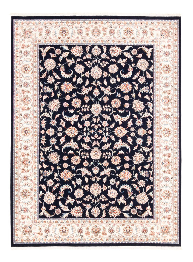 Persisk tæppe - Tabriz - 200 x 148 cm - mørkeblå