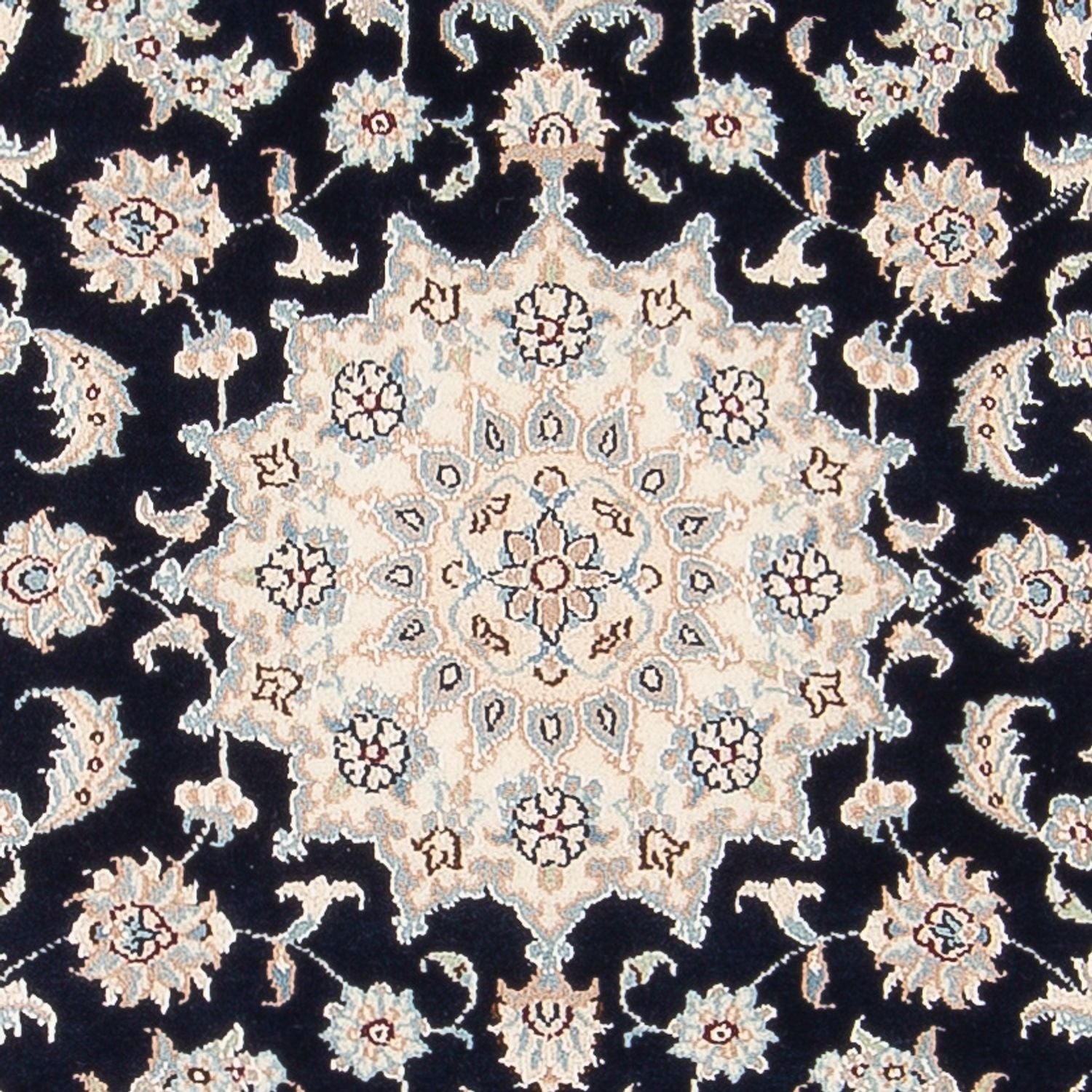 Persisk tæppe - Nain - Premium - 137 x 73 cm - mørkeblå