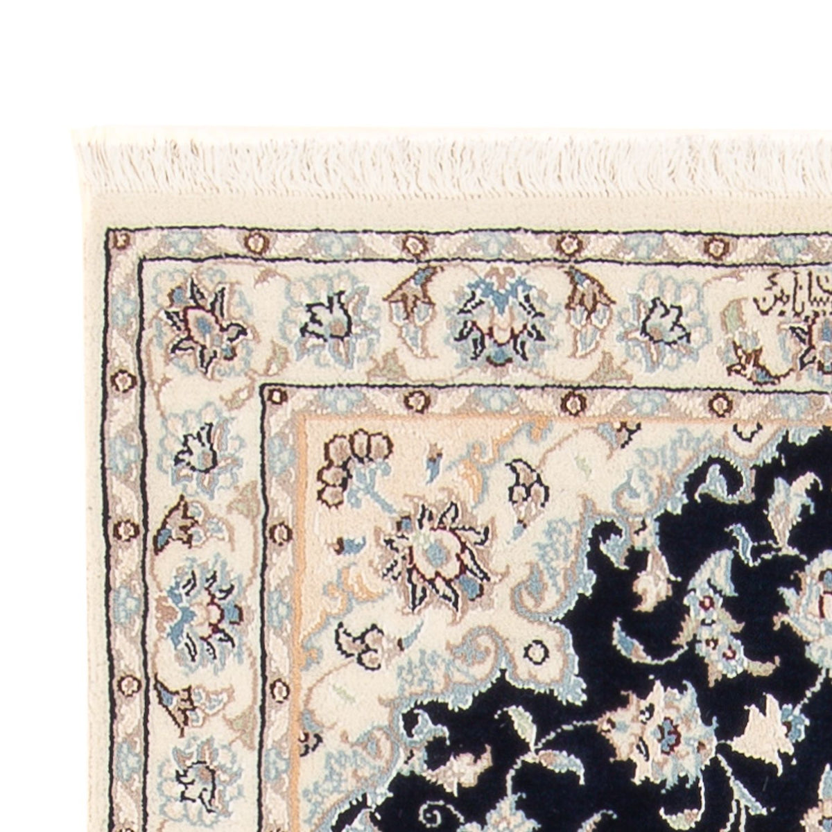 Persisk tæppe - Nain - Premium - 137 x 73 cm - mørkeblå