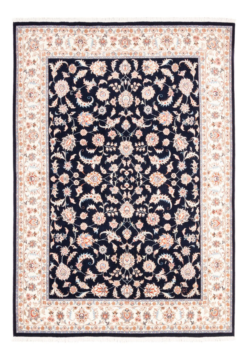 Persisk tæppe - Tabriz - 200 x 147 cm - mørkeblå