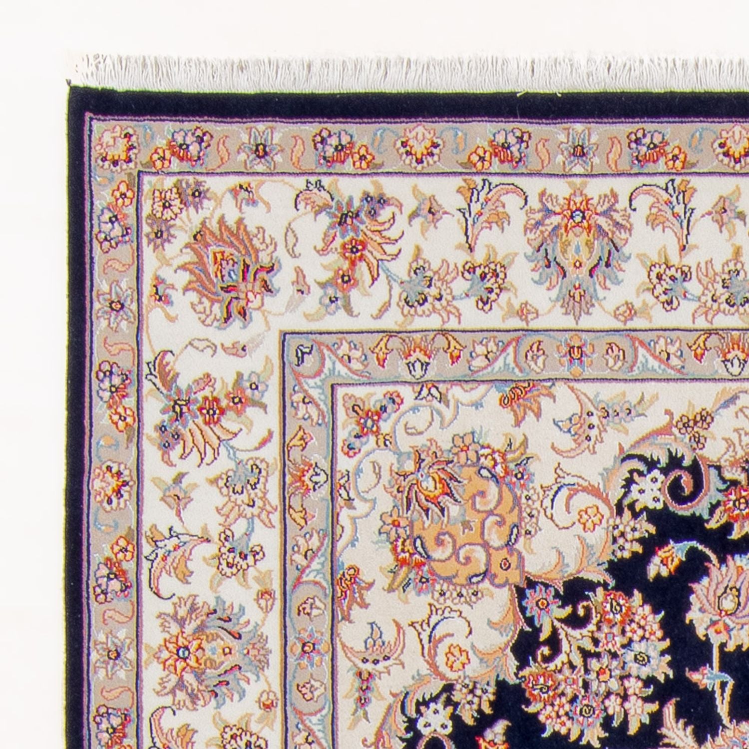Persisk tæppe - Tabriz - Royal - 236 x 169 cm - mørkeblå