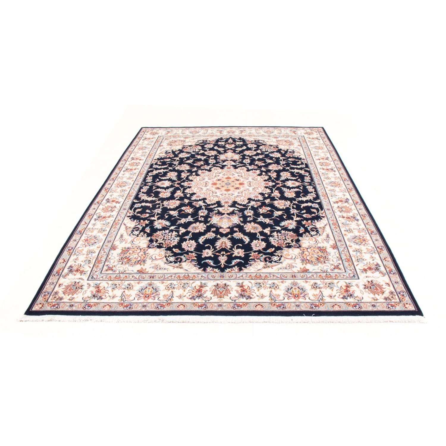 Persisk tæppe - Tabriz - Royal - 236 x 169 cm - mørkeblå