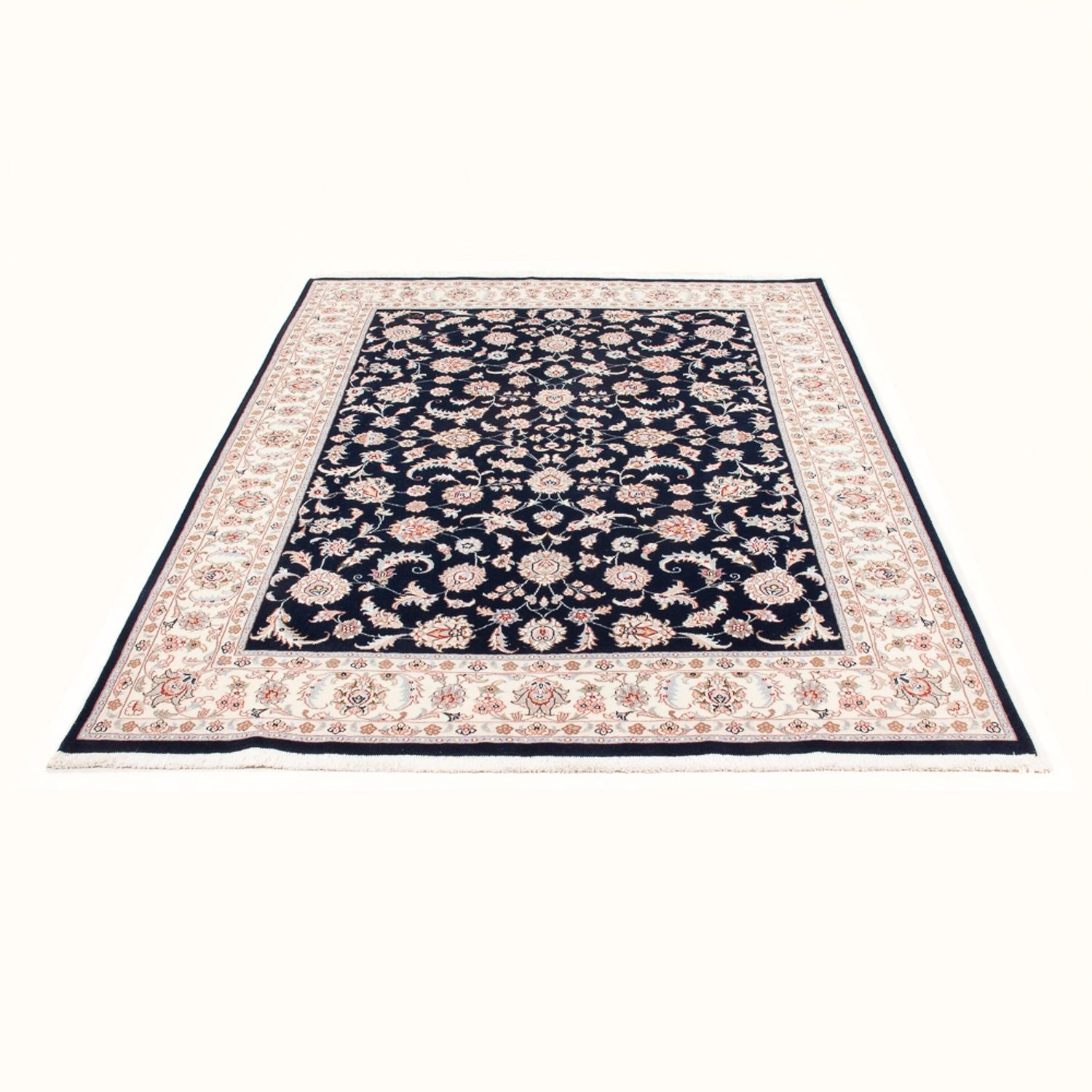 Persisk tæppe - Tabriz - Royal - 201 x 149 cm - mørkeblå