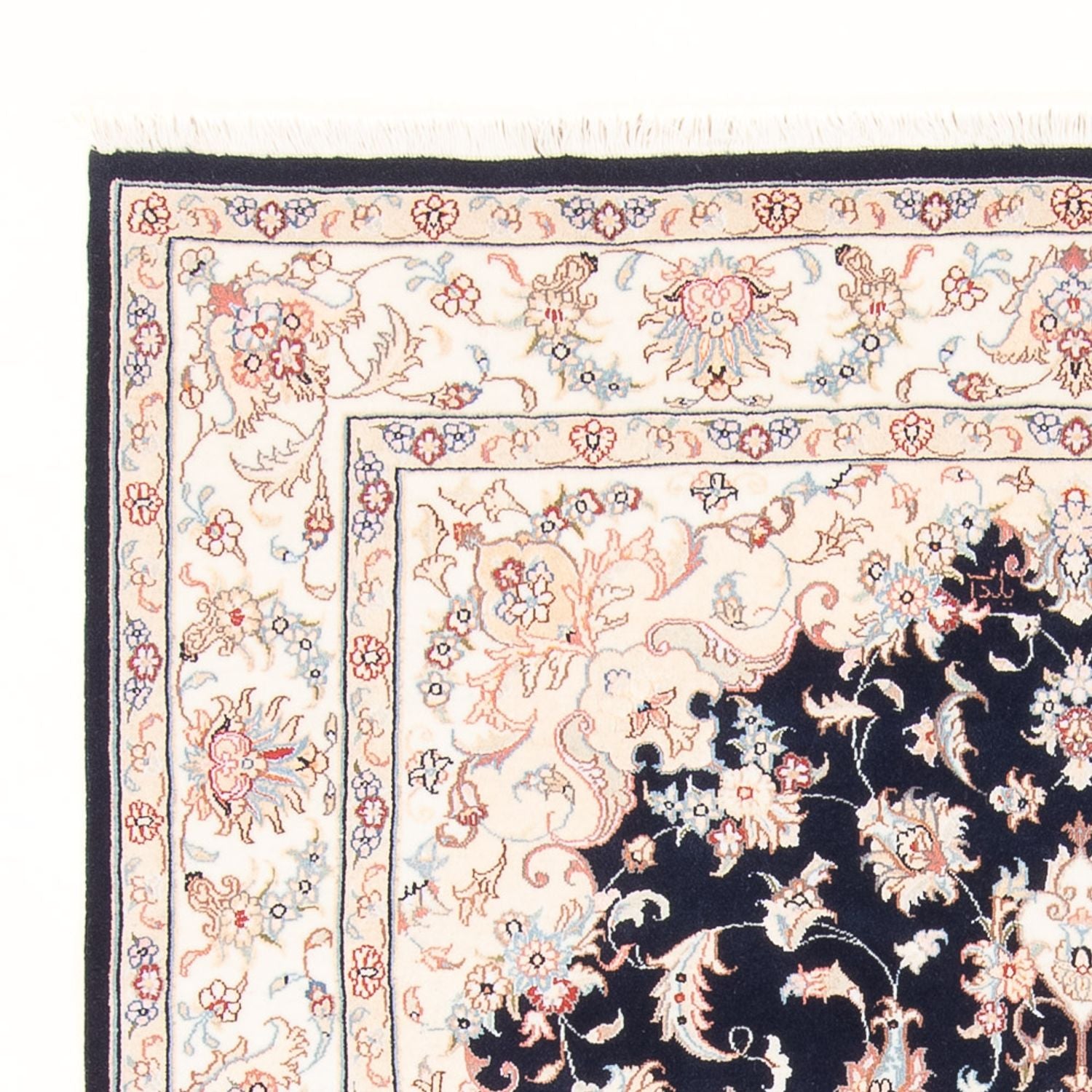 Persisk tæppe - Tabriz - Royal - 203 x 150 cm - mørkeblå