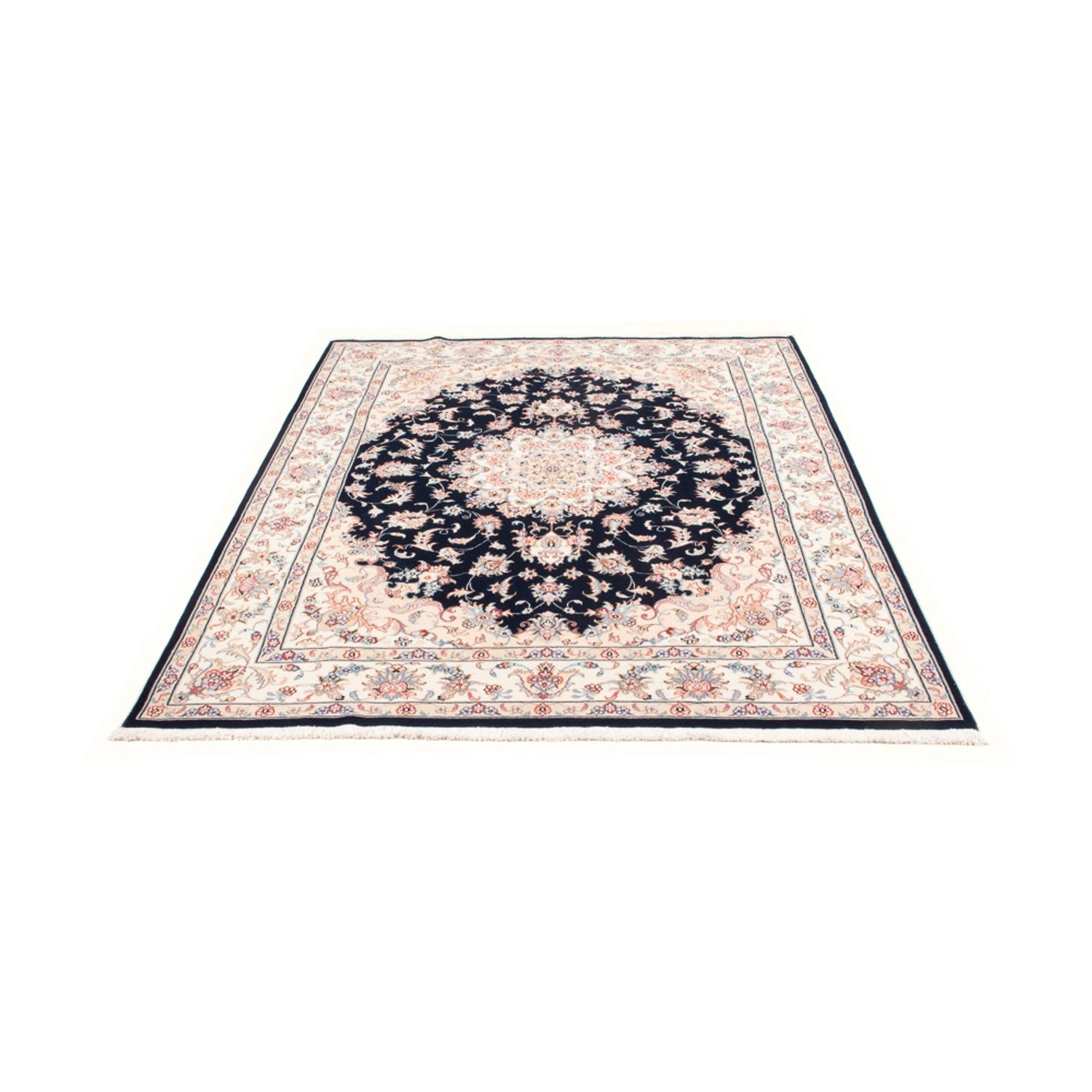 Persisk tæppe - Tabriz - Royal - 203 x 150 cm - mørkeblå