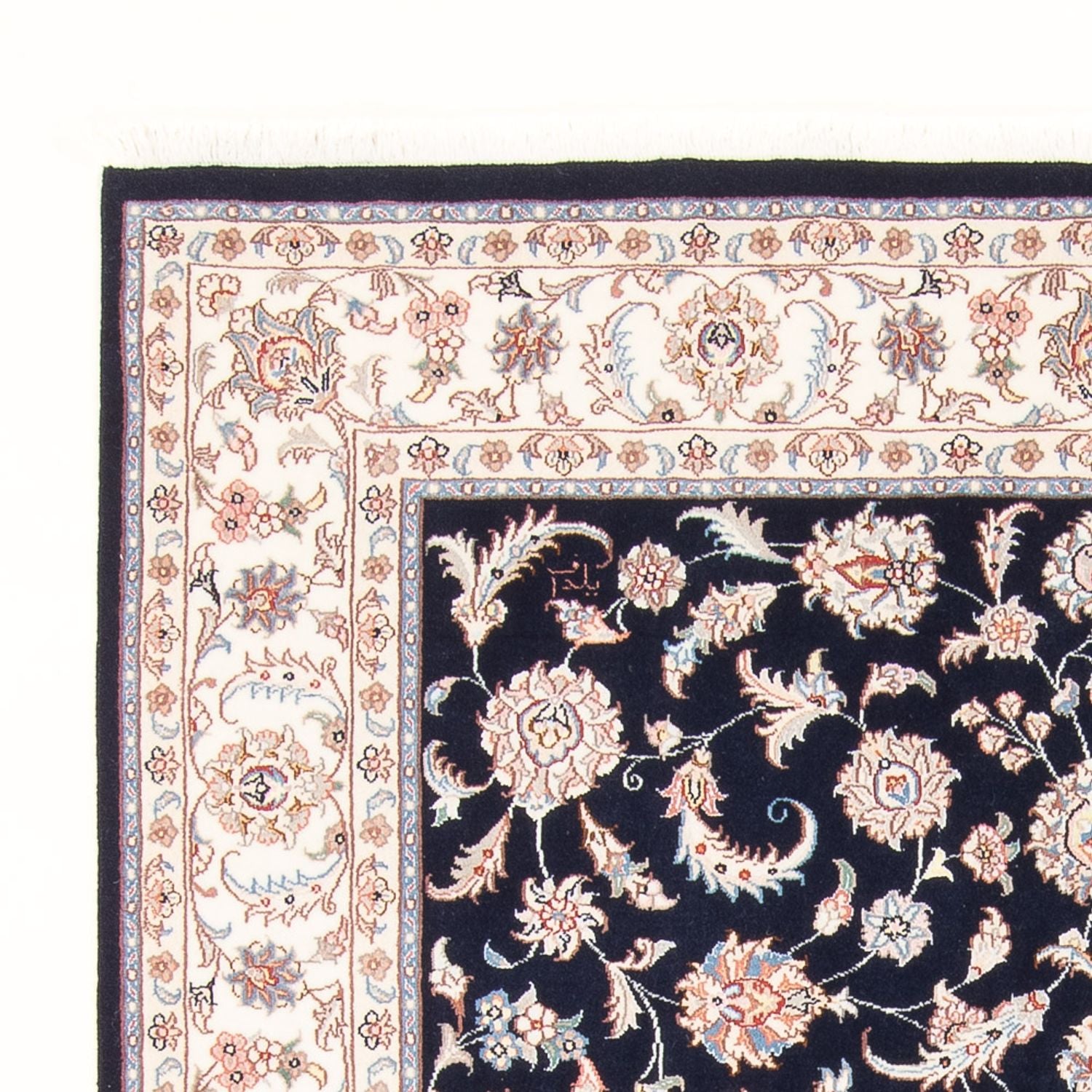 Persisk tæppe - Tabriz - Royal - 202 x 150 cm - mørkeblå