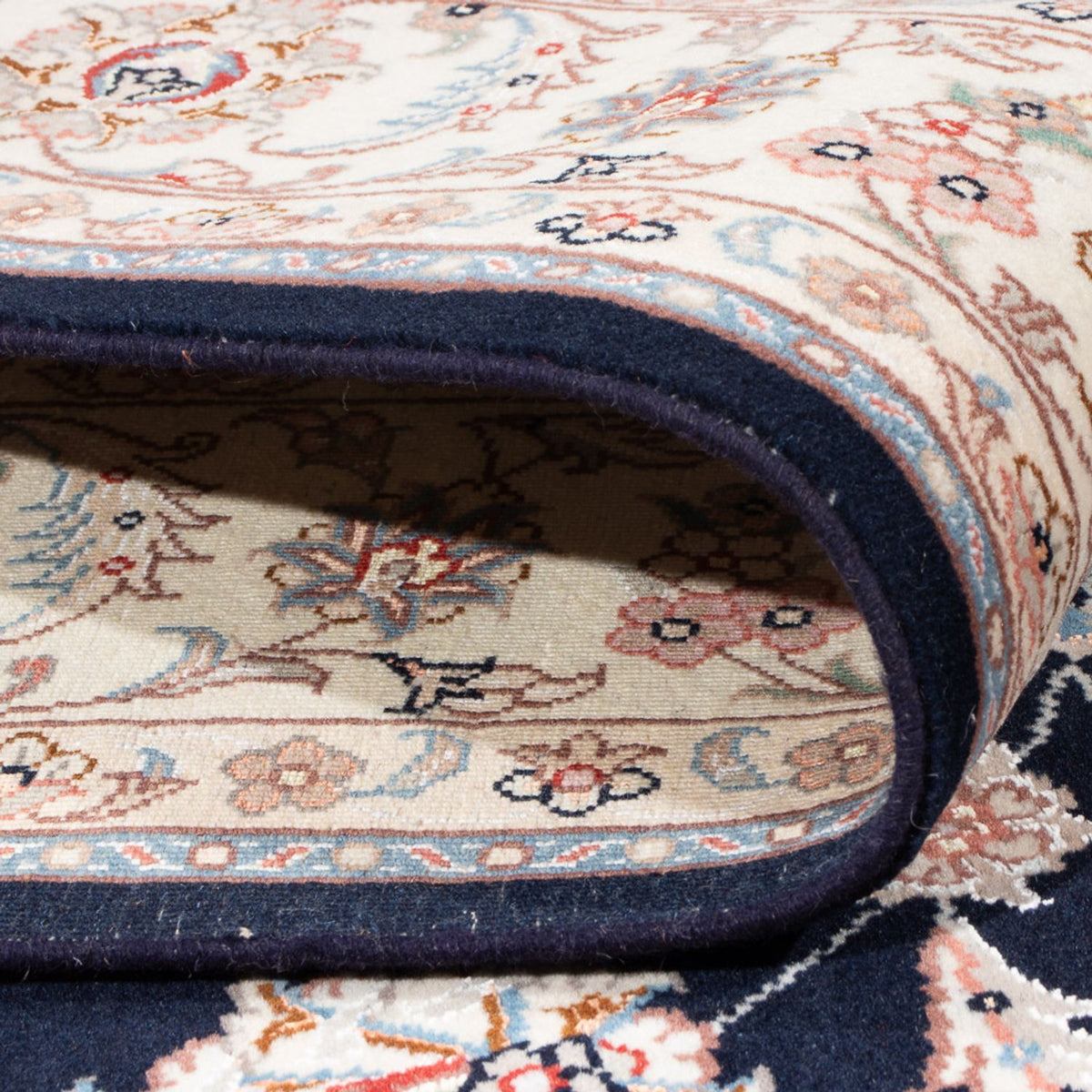 Persisk tæppe - Tabriz - Royal - 202 x 150 cm - mørkeblå